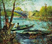 Fishing in the Spring, Pont de Clichy Vincent Van Gogh